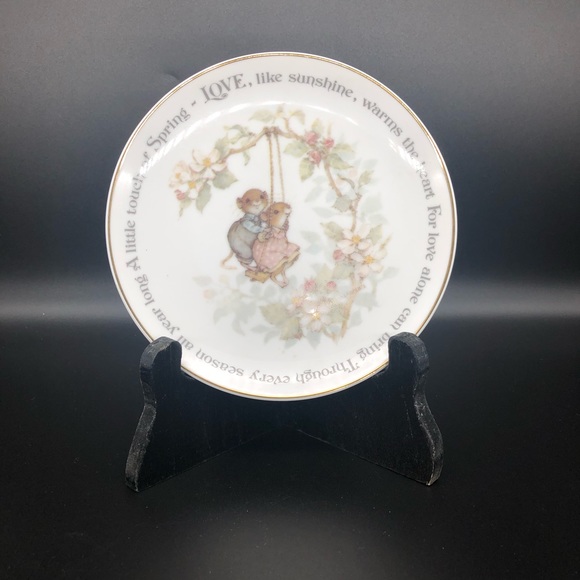 Lasting Memories "Mice Swinging" Fine Porcelain 1978 Vintage Collector's Plate - Picture 4 of 7